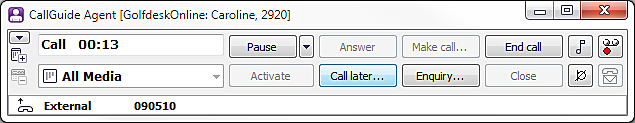 Postpone calls – the Call later button